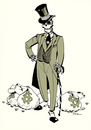 Cartoon: Merchant Banker (small) by r8r tagged money cash gold skeleton death banker bankster dollar euro finance wall street bourse casino stock market