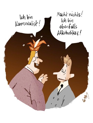 Cartoon: Helau! (medium) by Weyershausen tagged alkohol,karneval