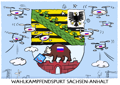 Cartoon: ... (medium) by markus-grolik tagged wahlkampf,wahl,landtagswahl,sachsen,anhalt,drohnen,sabotage,afd,weidel,siegmund,demokratie,deutschlandputin,wahlkampf,wahl,landtagswahl,sachsen,anhalt,drohnen,sabotage,afd,weidel,siegmund,demokratie,deutschlandputin