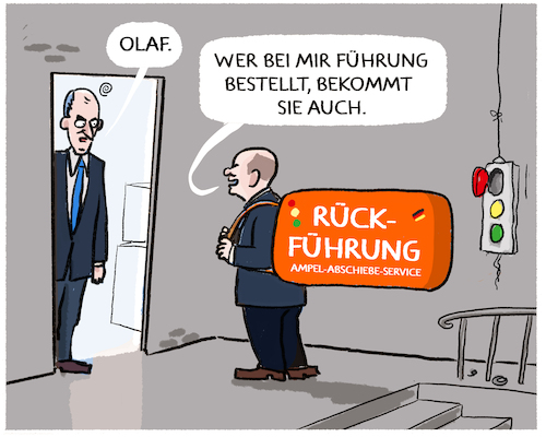 Cartoon: Ampel Abschiebepaket (medium) by markus-grolik tagged ampel,scholz,bundeskanzler,regierung,abschiebung,solingen,migration,spd,gruene,merz,opposition,deutschland,fluechtlinge,fdp,massnahmenpaket,faeser,ampel,scholz,bundeskanzler,regierung,abschiebung,solingen,migration,spd,gruene,merz,opposition,deutschland,fluechtlinge,fdp,massnahmenpaket,faeser