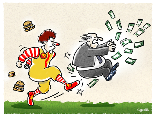 Cartoon: Big Mäc vs. Blatter (medium) by markus-grolik tagged grolik,cartoon,katar,wm,bestechung,skandal,fussball,geld,sponsoring,cola,coca,donalds,mac,sepp,blatter,fifa,dfb,dfb,fifa,blatter,sepp,mac,donalds,coca,cola,sponsoring,geld,fussball,skandal,bestechung,wm,katar,cartoon,grolik