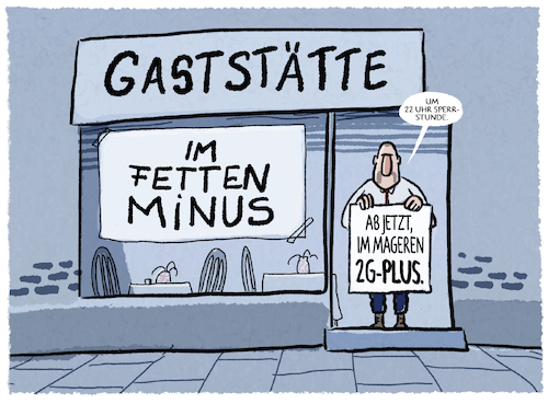 Cartoon: ...dickes Minus (medium) by markus-grolik tagged gastronomie,gaststaetten,minus,2g,plus,omikron,pandemie,politik,bund,laender,corona,massnahmen,deutschland,impfquote,gastronomie,gaststaetten,minus,2g,plus,omikron,pandemie,politik,bund,laender,corona,massnahmen,deutschland,impfquote