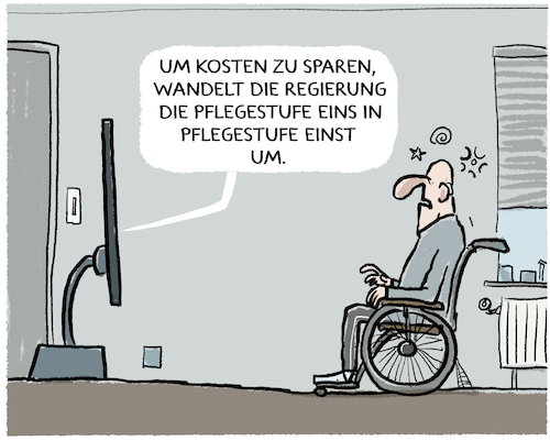 Cartoon: Einstufung... (medium) by markus-grolik tagged pflege,reform,pflegestufen,pflegekosten,altenpflege,deutschland,regierung,demogafie,pflegeversicherung,geusndheitsministerin,warken,pflege,reform,pflegestufen,pflegekosten,altenpflege,deutschland,regierung,demogafie,pflegeversicherung,geusndheitsministerin,warken
