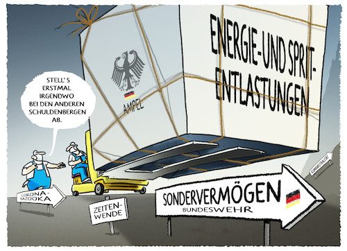 Cartoon: Energie-Entlastungspaket... (medium) by markus-grolik tagged ampel,energieentlastungspaket,deutschland,verschuldung,sondervermoegen,zeitenwende,sprit,heizkosten,enegrie,gas,oel,pendler,ukraine,krieg,russland,energiewende,bundeswehr,ampel,energieentlastungspaket,deutschland,verschuldung,sondervermoegen,zeitenwende,sprit,heizkosten,enegrie,gas,oel,pendler,ukraine,krieg,russland,energiewende,bundeswehr