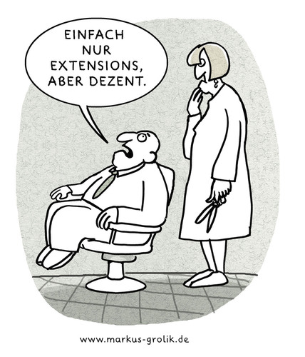 Cartoon: Extensions (medium) by markus-grolik tagged frisur