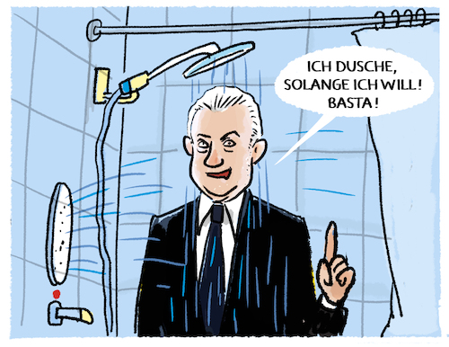 Cartoon: FDP-Duschkopf (medium) by markus-grolik tagged kubiki,fdp,duschen,sparen,ampel,verzicht,einschraenkungen,dusche,gruene,freiheitliberal,lindner,kubiki,fdp,duschen,sparen,ampel,verzicht,einschraenkungen,dusche,gruene,freiheitliberal,lindner