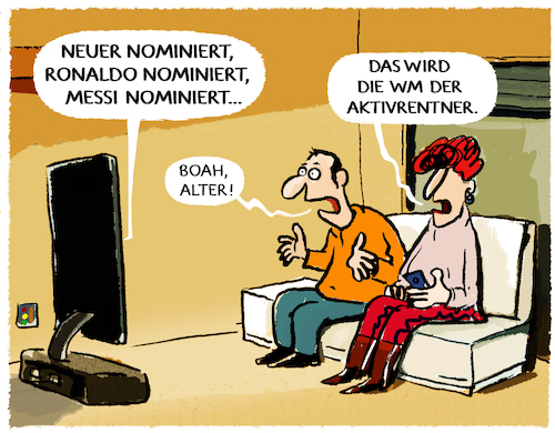 Cartoon: Fussball-Oldies... (medium) by markus-grolik tagged ronaldo,messi,neuer,neymar,fussball,wm,usa,nationalmannschaft,nominierung,stars,alter,aktivrentner,weltmeisterschaft,ronaldo,messi,neuer,neymar,fussball,wm,usa,nationalmannschaft,nominierung,stars,alter,aktivrentner,weltmeisterschaft