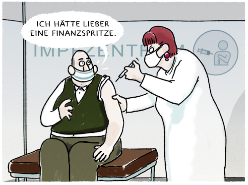 Cartoon: Impftermin... (medium) by markus-grolik tagged coronahilfen,deutschland,bazooka,krise,curevac,börse,pharma,impfpflicht,solidarität,impfung,pandemie,corona,finanzspritze,astrazeneca,biontech,moderna,coronahilfen,deutschland,bazooka,krise,curevac,börse,pharma,impfpflicht,solidarität,impfung,pandemie,corona,finanzspritze,astrazeneca,biontech,moderna,coronahilfen,deutschland,bazooka,krise,curevac,börse,pharma,impfpflicht,solidarität