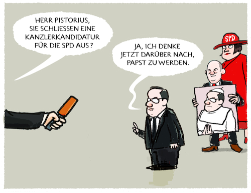 Cartoon: K-Frage geklärt... (medium) by markus-grolik tagged spd,kanzlerkandidatur,scholz,pistorius,kanzler,vertrauensfrage,bundestag,bundesregierung,machtkampf,deutschland,kanzlerkandidaten,spd,kanzlerkandidatur,scholz,pistorius,kanzler,vertrauensfrage,bundestag,bundesregierung,machtkampf,deutschland,kanzlerkandidaten