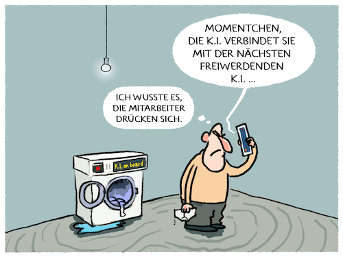 Cartoon: K.I.-Hotline (medium) by markus-grolik tagged hotline,service,mitarbeiter,kunde,konsum,automatisierung,telefon,mensch,kuenstliche,intelligenz,hotline,service,mitarbeiter,kunde,konsum,automatisierung,telefon,mensch,kuenstliche,intelligenz