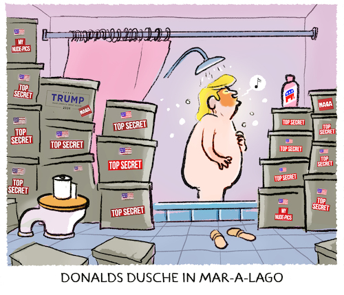 Cartoon: King MAGA (medium) by markus-grolik tagged trump,maralago,geheimdokumente,top,secret,cia,fbi,usa,us,praesident,republikaner,maga,dusche,florida,biden,trump,maralago,geheimdokumente,top,secret,cia,fbi,usa,us,praesident,republikaner,maga,dusche,florida,biden