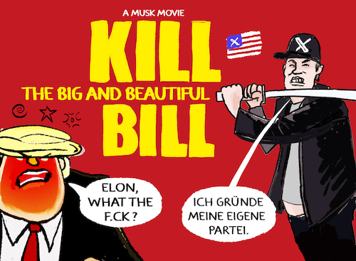 Cartoon: Machtkampf Trump vs Musk... (medium) by markus-grolik tagged elon,musk,trump,maga,us,usa,gesetz,verbaschiedung,steuergesetzgebung,reiche,partei,finanzierung,macht,machtkampf,elon,musk,trump,maga,us,usa,gesetz,verbaschiedung,steuergesetzgebung,reiche,partei,finanzierung,macht,machtkampf