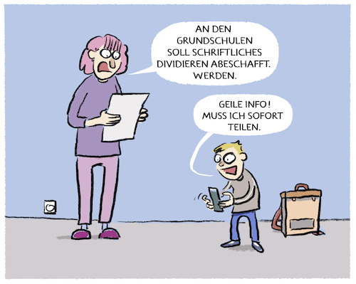 Cartoon: Mathe-Streit... (medium) by markus-grolik tagged mathematik,grundschulen,schule,ausbildung,rechnen,dividieren,teilen,handy,pädagogik,eltern,nachhilfe,mathematik,grundschulen,schule,ausbildung,rechnen,dividieren,teilen,handy,pädagogik,eltern,nachhilfe