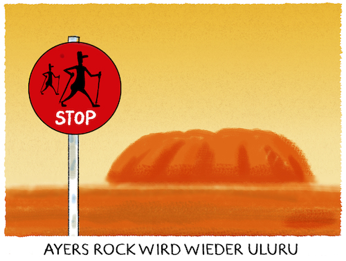 Cartoon: Meanwhile in Australien.. (medium) by markus-grolik tagged aborgine,aborigines,indigen,sydney,melbourne,touristen,natur,tourismus,naturheiligtum,uluru,ayers,rock,walking,climbing,climber,wanderer,wandern,touristennordic,walkingumwelt,religion,naturreligion,aborgine,aborigines,indigen,sydney,melbourne,touristen,natur,tourismus,naturheiligtum,uluru,ayers,rock,walking,climbing,climber,wanderer,wandern,touristennordic,walkingumwelt,religion,naturreligion