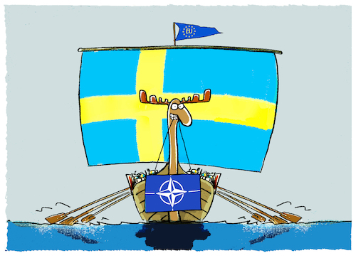 Cartoon: NATO-Beitritt ... (medium) by markus-grolik tagged nato,schweden,ungarn,eu,usa,westen,buendnis,militaerbuendnis,orban,nato,schweden,ungarn,eu,usa,westen,buendnis,militaerbuendnis,orban