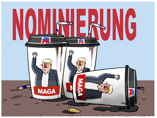 Cartoon: Nominierungsparteitag.. (medium) by markus-grolik tagged trumps,nominierungsparteitag,der,superlative,trump,usa,republikaner,praesident,kandidat,trumps,nominierungsparteitag,der,superlative,trump,usa,republikaner,praesident,kandidat