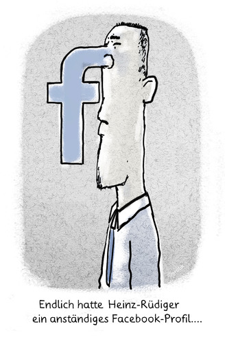 Cartoon: Profil-Profi (medium) by markus-grolik tagged facebook,zuckerberg,social,media,twitter,persönlichkeit,gruppenzwang,individualismus,gleichschaltung,austausch,grolik,pc,internet,webmarkus,cartoon