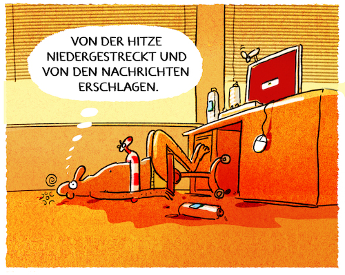 Cartoon: Sommeranfang... (medium) by markus-grolik tagged hitzewelle,hitze,sommer,sommeranfang,nachrichten,nachrichtenlage,news,krieg,hitzewelle,hitze,sommer,sommeranfang,nachrichten,nachrichtenlage,news,krieg