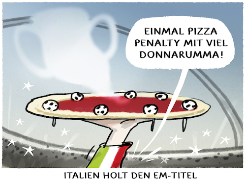 Cartoon: Squadra Azurra... (medium) by markus-grolik tagged europameisterschaft,squadra,azurra,donnarumma,elfmeter,elfmeterschiessen,penalty,southgate,europa,brexit,uefa,pandemie,pizza,italien,england,finale,em,europameisterschaft,squadra,azurra,donnarumma,elfmeter,elfmeterschiessen,penalty,southgate,europa,brexit,uefa,pandemie,pizza,italien,england,finale,em