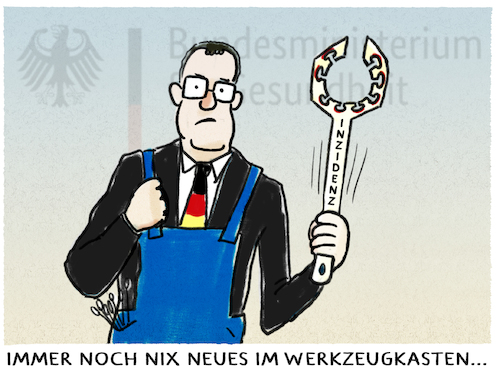 Cartoon: Tool... (medium) by markus-grolik tagged inzidenzen,spahn,werkzeugkasten,tool,rki,deutschland,pandemie,corona,delta,impfungen,hospitalitaet,gesundheitsminister,bund,laender,inzidenzen,spahn,werkzeugkasten,tool,rki,deutschland,pandemie,corona,delta,impfungen,hospitalitaet,gesundheitsminister,bund,laender