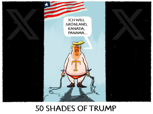 Cartoon: Trump reloaded... (medium) by markus-grolik tagged vormachtsstellung,weltordnung,trump,maga,putin,annektion,ukraine,us,präsident,washington,usa,grönland,rohstoffe,kanada,panama,handel,aussenpolitik,einflussspähre,militär,vormachtsstellung,weltordnung,trump,maga,putin,annektion,ukraine,us,präsident,washington,usa,grönland,rohstoffe,kanada,panama,handel,aussenpolitik,einflussspähre,militär