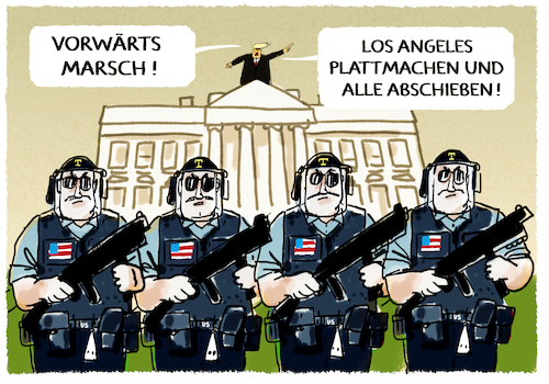 Trump wütet in Los Angeles Trump wütet in Los Angeles