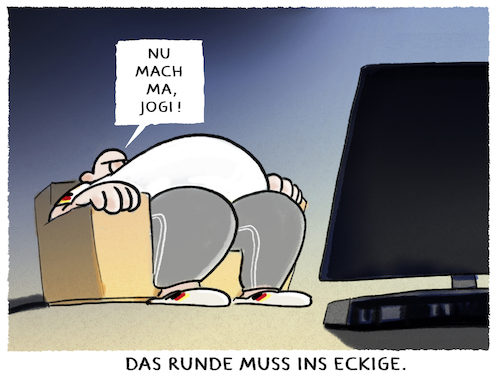 Cartoon: Unter Druck... (medium) by markus-grolik tagged runde,muss,ins,eckige,fussball,em,übergewicht,mann,fernseher,ball,bauch,jogi,löw,uefa,deutschland,runde,muss,ins,eckige,fussball,em,übergewicht,mann,fernseher,ball,bauch,jogi,löw,uefa,deutschland