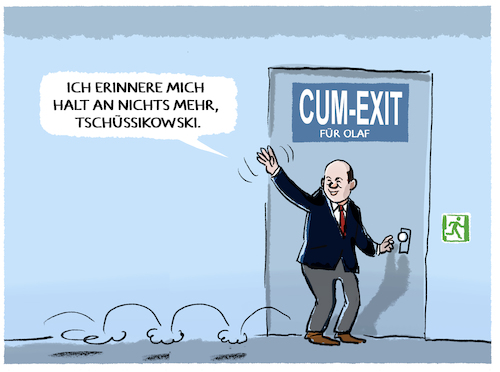 Cartoon: Verlässlich vergesslich... (medium) by markus-grolik tagged cum,ex,scholz,bundeskanzler,untersuchungsaussschuss,hamburg,warburgbank,banken,finanzen,bafin,finanzministerium,deutschland,cum,ex,scholz,bundeskanzler,untersuchungsaussschuss,hamburg,warburgbank,banken,finanzen,bafin,finanzministerium,deutschland