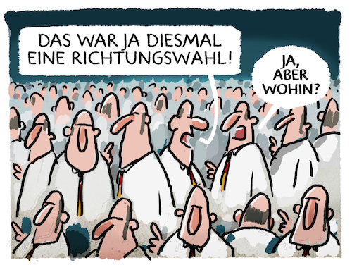 Cartoon: Verpeilt... (medium) by markus-grolik tagged deutschland,bundestagswahl,wahl,wahlergebnis,waehler,mehrheit,koalition,deutschland,bundestagswahl,wahl,wahlergebnis,waehler,mehrheit,koalition