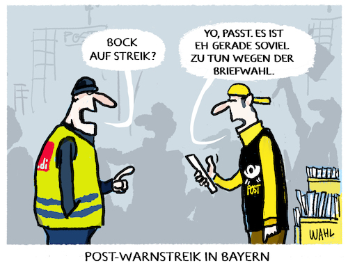 Warnstreik bei Post und DHL