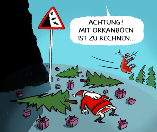 Cartoon: X-Mas-Wetter mit Zoltan... (medium) by markus-grolik tagged weihnachten,sturmtief,zoltan,orkanboeen,wetter,klima,wetterwarnung,tornado,sturmflut,deutschland,weihnachten,sturmtief,zoltan,orkanboeen,wetter,klima,wetterwarnung,tornado,sturmflut,deutschland