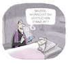 Cartoon: ... (small) by markus-grolik tagged seelsorge,pfarrer,priester,online,smartfon,sterbebett