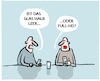 Cartoon: Ansichtssache... (small) by markus-grolik tagged technik,pessimismus,optomismus,ansichtssache,tech,bildschirm,auflösung,handy,glas,smartphone,digitalisierung