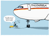 Cartoon: Deutsche Flugscham... (small) by markus-grolik tagged baerbock,panne,pleite,flugbereitschaft,deutschland,flugscham