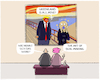 Cartoon: Dealing... (small) by markus-grolik tagged art,of,dealmaking,trump,usa,us,nss,groenland,sicherheit,arktis,europa,daenemark,voelkerrecht,maga,imperialismus,besitzanspruch,nato,museum