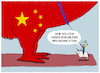 Cartoon: EU-China (small) by markus-grolik tagged eu,china,handel,strategische,partnerschaft,rivalen,abhaengigkeit,import,export,peking,bruessel,seltene,erden