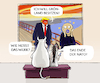 Cartoon: Grönland (small) by markus-grolik tagged munch,schrei,trump,usa,us,nss,groenland,nato,sicherheit,arktis,europa,daenemark,voelkerrecht,maga,imperialismus,besitzanspruch,museum