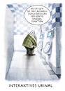 Cartoon: interaktives Urinal 2.0 (small) by markus-grolik tagged interaktiv,multimedia,touchscreen,konto,kostenpflichtig,wc,toilette