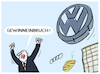 Cartoon: Miserable Bilanz bei Volkswagen (small) by markus-grolik tagged gewinneinbruch,vw,volkswagen,autobauer,deutschland,zoelle,usa,audi,porsche,wolfsburg,dax,konzern,bilanz,krise,autos,manager