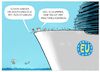 Cartoon: Mittelmeer... (small) by markus-grolik tagged mittelmeer,tourismus,fluechtlinge,eu,seenotrettung,europa,italien,medien,migration,bootsunglueck,yacht,millionaere,luxus,meloni