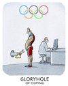 Cartoon: ..olympisch... (small) by markus-grolik tagged doping,olympia,russland,spitzensport,usa,eigenblut,rio,funktionäre,kontrolle