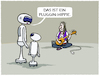 Cartoon: Pluggin-Hippie (small) by markus-grolik tagged pluggin,hippie,ki,musik,digitalsierung,bots,automatisierung,musiker,hybrid