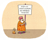 Cartoon: ...Protestlerin... (small) by markus-grolik tagged vorabendfernsehen,tv,soaps,öffentlich,rechtlich,ard,zdf,werbung,programm,verdummung