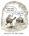 Cartoon: RAD AB (small) by markus-grolik tagged app,store,handy,mobile,telefon,application,apple,mac,technik,freak,smart,phone,pad,pc,computer,software