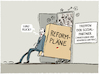 Cartoon: Reformpläne... (small) by markus-grolik tagged reformplaene,reformen,deutschland,merz,regierung,sozialstaat,sozialprtner,treffen,kanzleramt,reformpaket