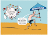 Cartoon: Sommerurlaub... (small) by markus-grolik tagged regierung,merz,berlin,koalition,cdu,csu,spd,richterwahl,brosius,gersdorf,stromsteuer,presse,sommerloch,sommerpause,nachrichten,flaute,medien,politik,urlaub,ferien