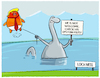 Cartoon: Trump-Proteste in Schottland... (small) by markus-grolik tagged schottland,protest,besuch,golfressort,trumpgegner,maga,golfplatz,donald,trump,loch,ness,epstein,akten,misbrauchsaffaere,fbi,pam,bondi