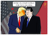 Cartoon: Trump und China.... (small) by markus-grolik tagged trump,china,peking,xi,jinping,usa,taiwan,russland,halbleiter,zölle,zoll