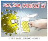 Cartoon: Wiesnabsage (small) by markus-grolik tagged corona,virus,absage,abgesagt,wiesn,oktoberfest,wiesnabsage,bier,volksfest
