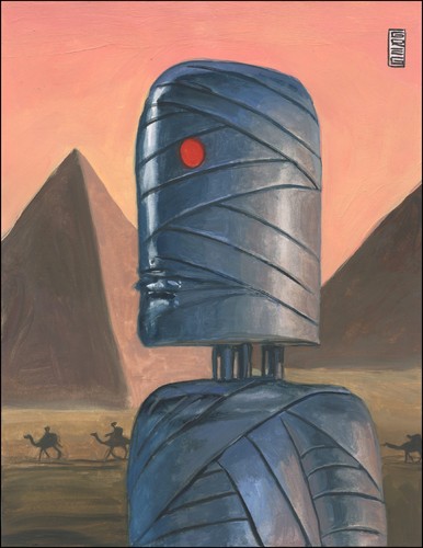 Cartoon: mech-mummy (medium) by greg hergert tagged mummy,egypt